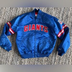 Vintage 90s Starter Pro Line NFL New York Giants Satin Jacket